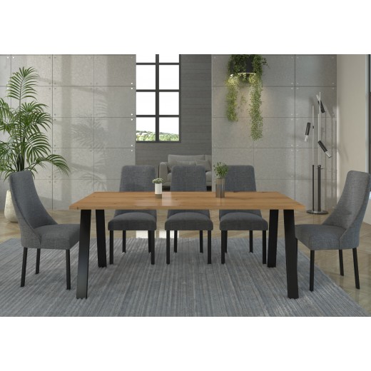 Stół masywny na metalowych nogach Kleo 185x67 dąb artisan