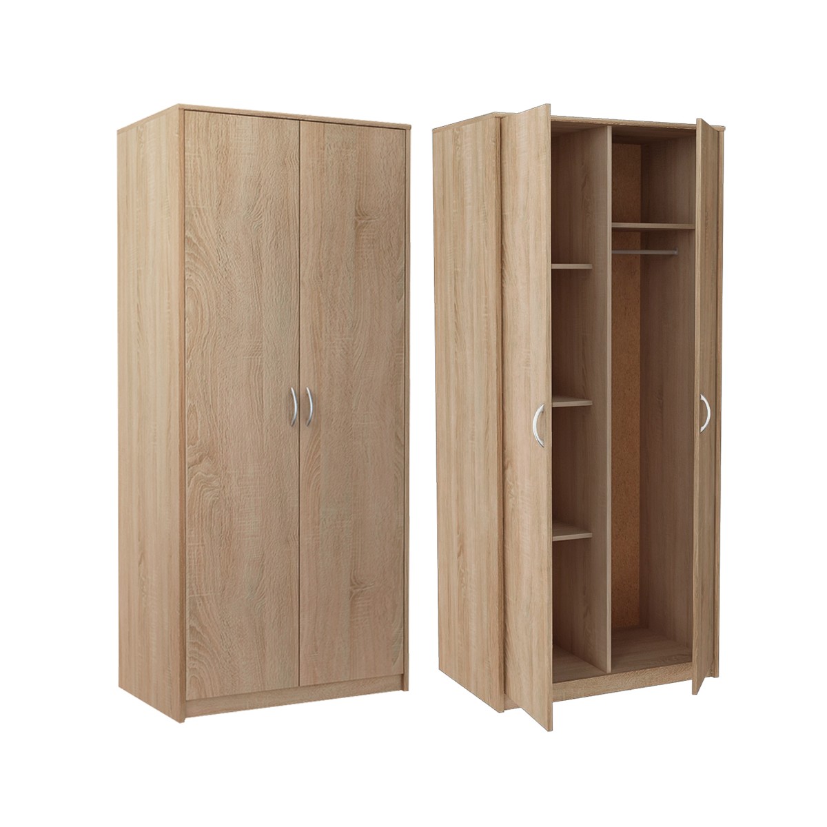 Nowoczesna szafa z półkami dąb sonoma JULCIA 55x85cm