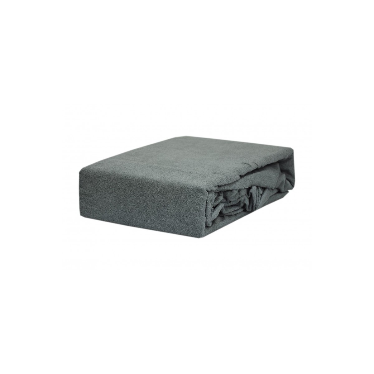 Prześcieradło frotte 160x200 grube szare