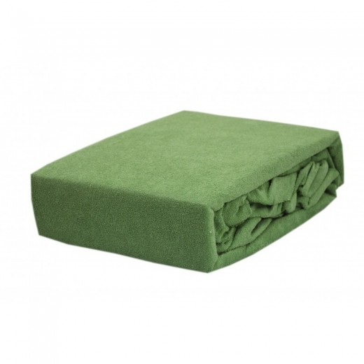 Prześcieradło frotte 160x200 grube miętowe