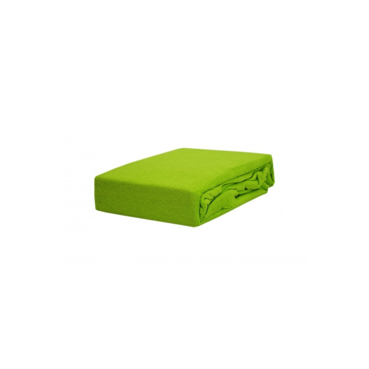 Prześcieradło frotte 180x200 grube limonkowe
