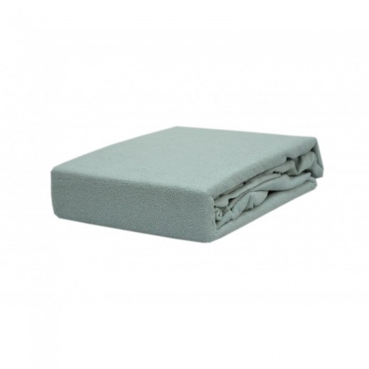 Prześcieradło frotte 200x220 grube szare
