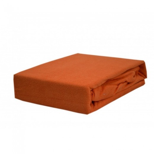 Prześcieradło frotte 200x220 grube ceglate
