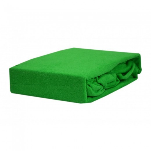 Prześcieradło frotte 200x220 grube zielone sałata