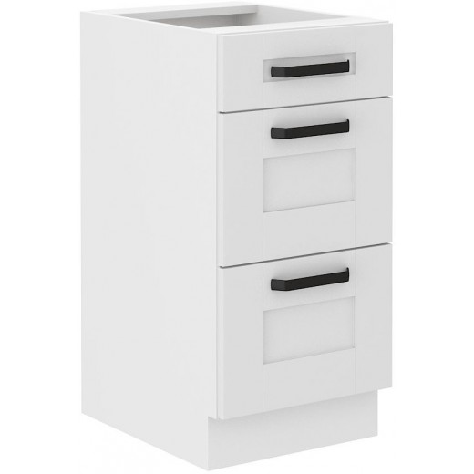 Szafka kuchenna dolna 40 cm LUNA 40D 3S BB WHWH mat